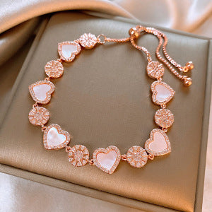 Zircon Sun Heart Bracelet