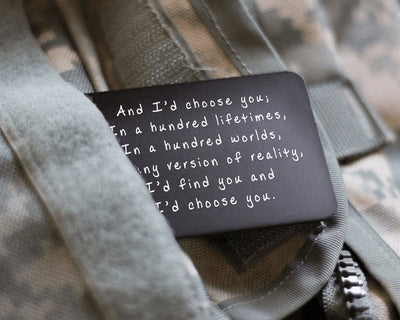 LAST DAY 49% OFF⇝💓 "And I'd choose you" Engraved Metal Wallet Card