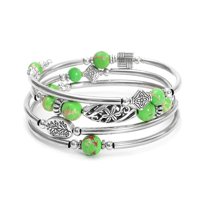 Multi-layer Turquoise Wrapped  Bracelet