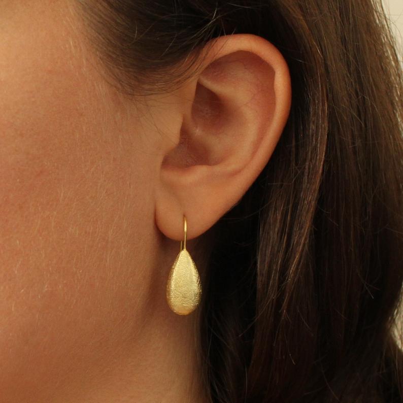 Water Droplet Shaped Wire Earrings