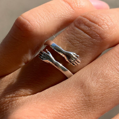 Bonus Daughter - I Didn't Give You Gift of Life - 925 Sterling Silver Hug Ring