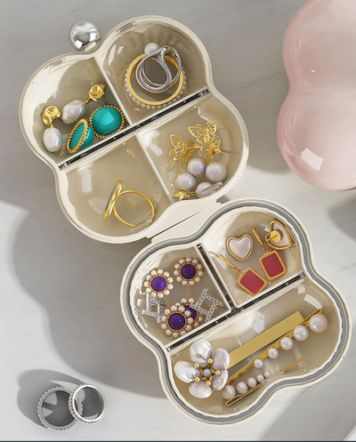 Cream Style Portable Jewelry Travel Box
