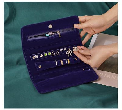 High Quality Velvet Portable Multifunctional Travel Jewelry