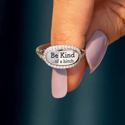 💓2025-New Year Hot Sale🎁 BE KIND...OF A BI♥CH Signature Ring