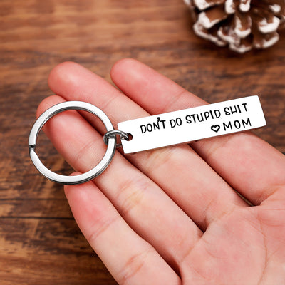 Don't Do Stupid Funny Keychain Gift Box Set for Son and Daughter