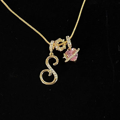 Personalized Custom 18K Gold Plated Alphabet Necklace, Artistic Design Name Necklace, Fashionable Exquisite Gift for Women and Girls