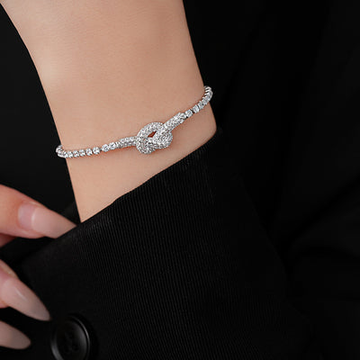 Cross Zircon Knot Adjustable Bracelet