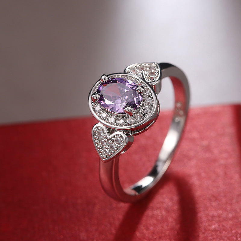 Vintage Purple Zirconia Ring