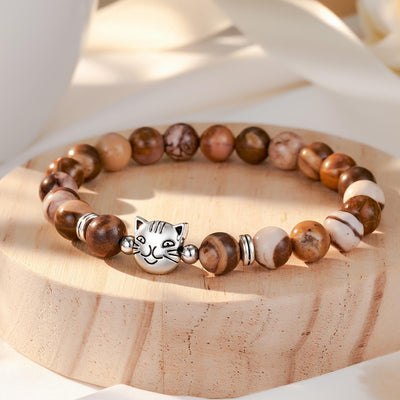 Nature Stone Bracelet Crazy Cat Lady Gifts
