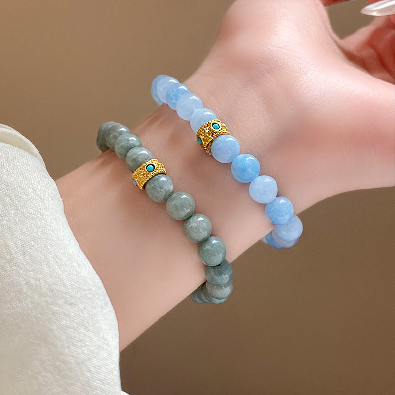 Vintage Beaded Natural Stone Bracelet