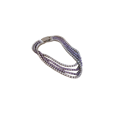 Purple Zircon Buckle Bracelet