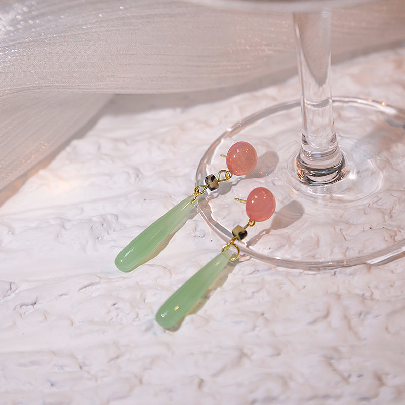 Water Drop  Marrow Glass  Earrings