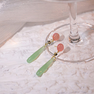 Water Drop  Marrow Glass  Earrings