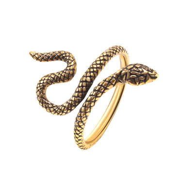 Retro Thai Silver Winding Snake Shaped Ring