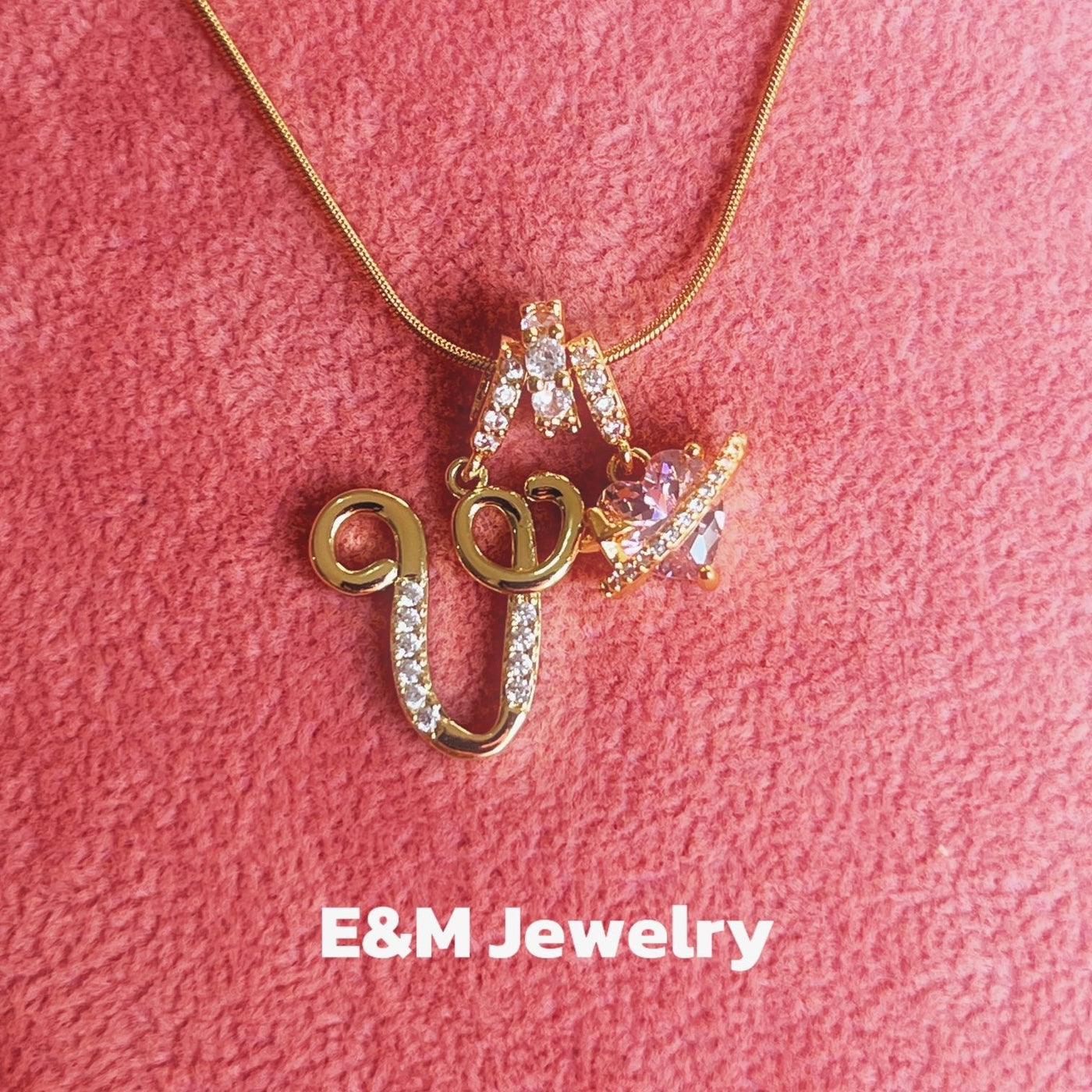 Personalized Custom 18K Gold Plated Alphabet Necklace, Artistic Design Name Necklace, Fashionable Exquisite Gift for Women and Girls