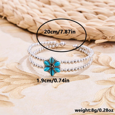 Natural Turquoise Open Bracelet