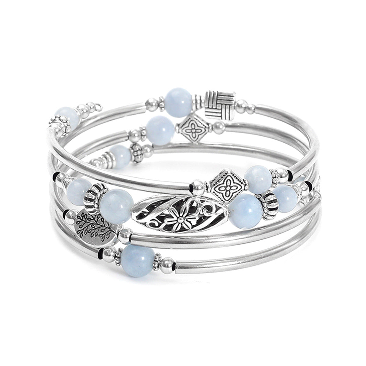 Multi-layer Turquoise Wrapped  Bracelet