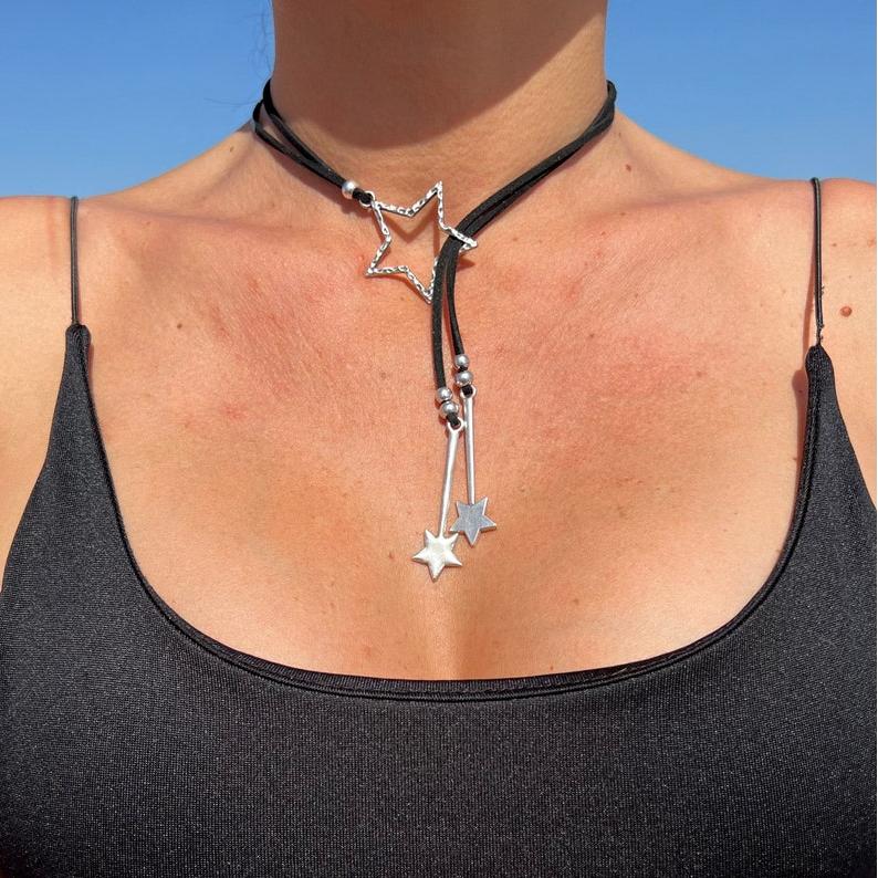Vintage Handmade Cut-out Star Necklace
