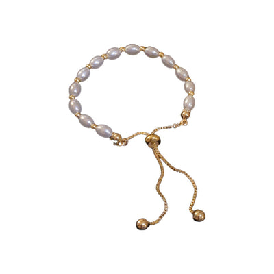 Retro Round Bead Pearl  Bracelet
