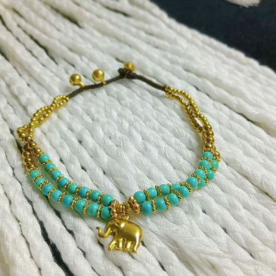 Retro Animal Handmade Woven Turquoise Bracelet