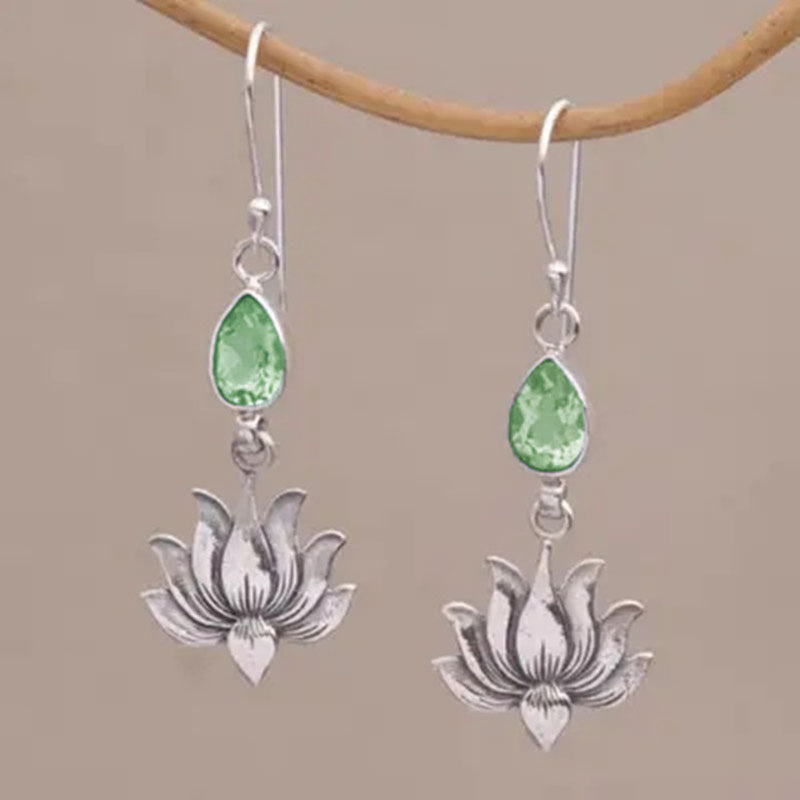 Vintage lotus earrings