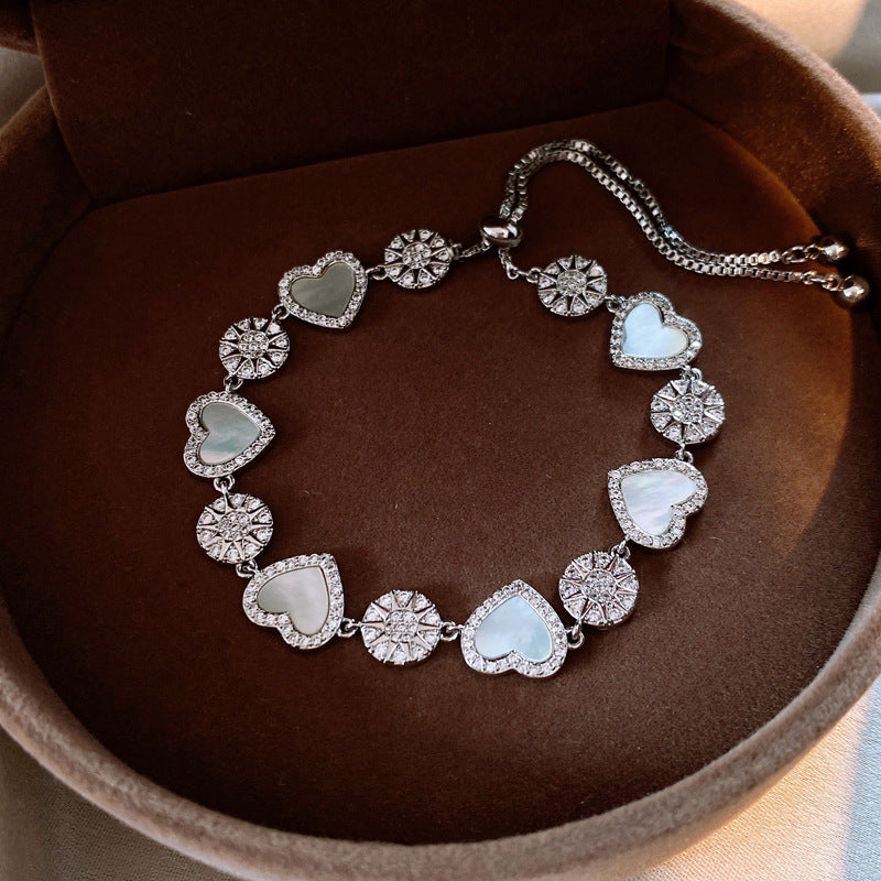 Zircon Sun Heart Bracelet