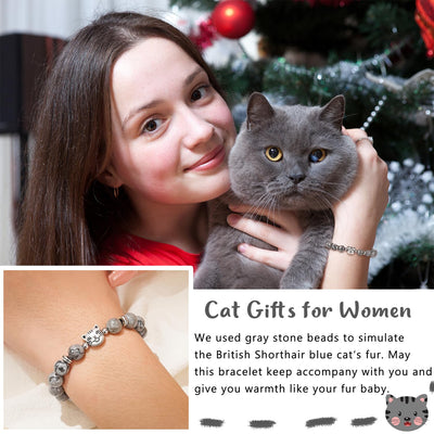 Nature Stone Bracelet Crazy Cat Lady Gifts