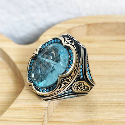 Gwregys Safir Oval Hynafol