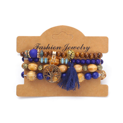 Multi-layer Wooden Bead Bead Bracelet