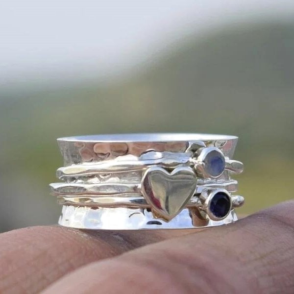🔥Last Day 49% OFF🎁Spinner Heart Ring👩‍❤️‍👩''Sisters of my soul & Friends of my heart''💕