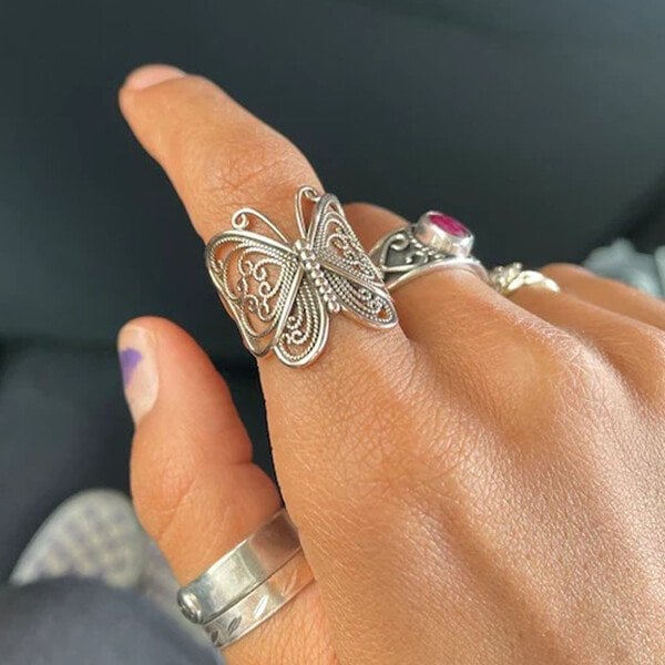 🔥🔥Last Day 49% OFF🎁Vintage Butterfly Ring