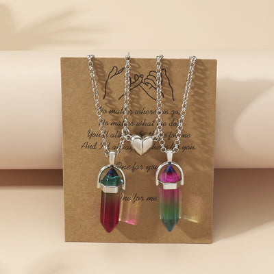 Column Pendant Necklace Couple Magnetic Necklace