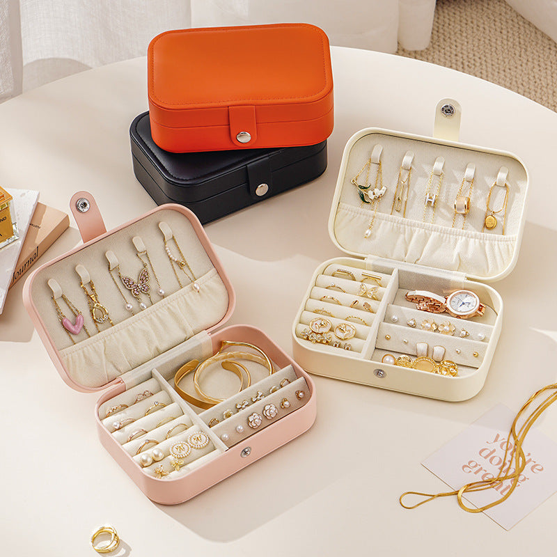 Travel Portable Zipper Jewelry Box