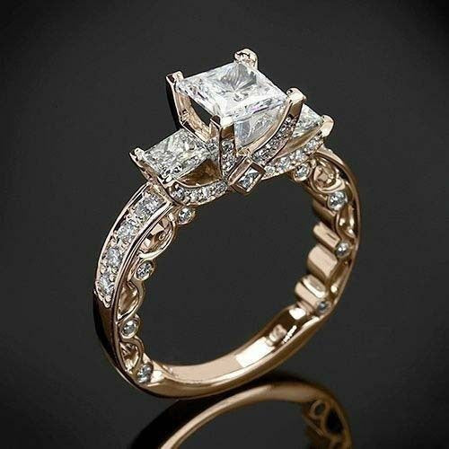 Full Diamond Rose Gold Ring