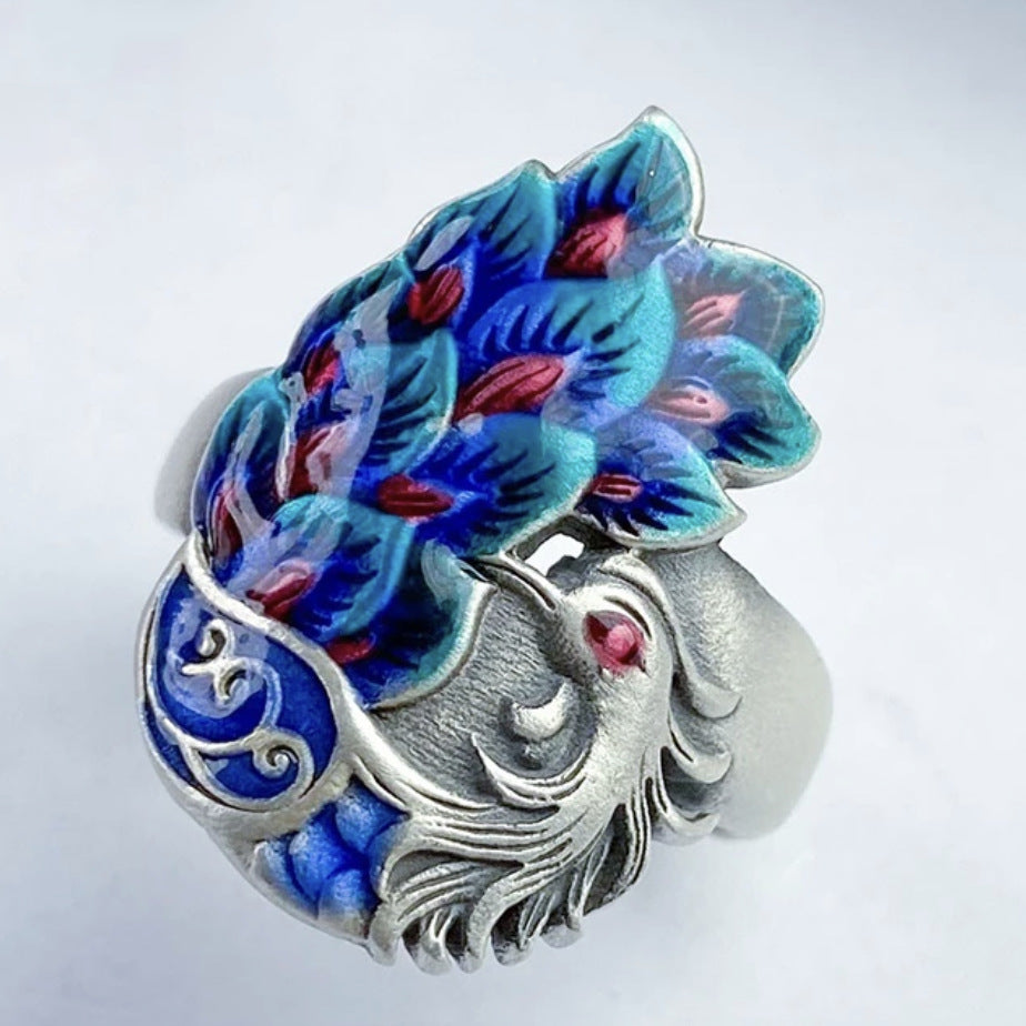 Enamel Phoenix Ring