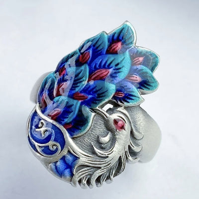 Enamel Phoenix Ring