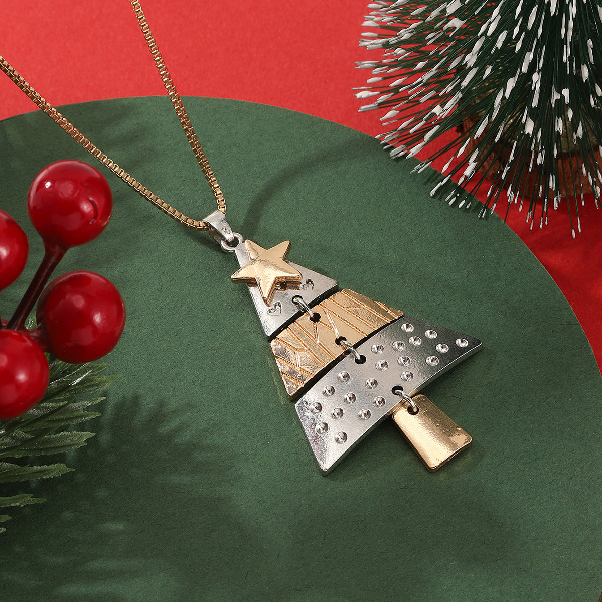 Christmas Pine Tree Necklace