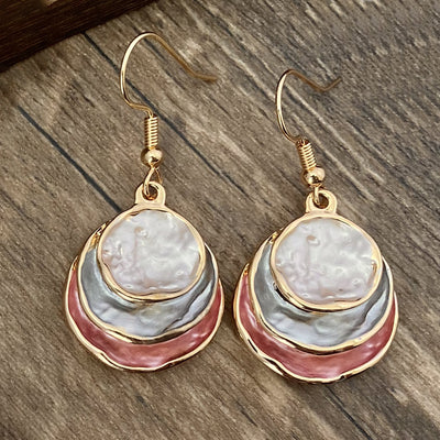 Bohemian Triple Circle Hollowed Out Three Dimensional Dangle Earrings