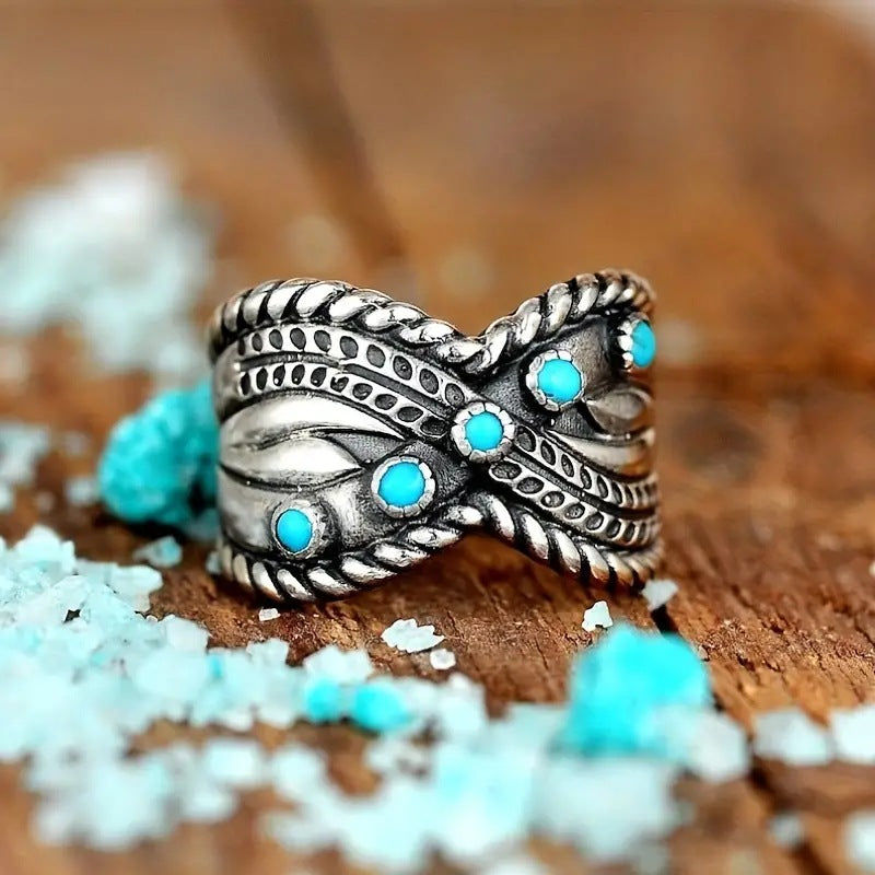 Mobius Strip Turquoise Ring