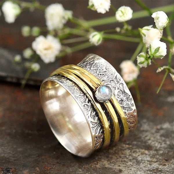 🔥Last Day 49% OFF🎁Moonstone Meditation Ring