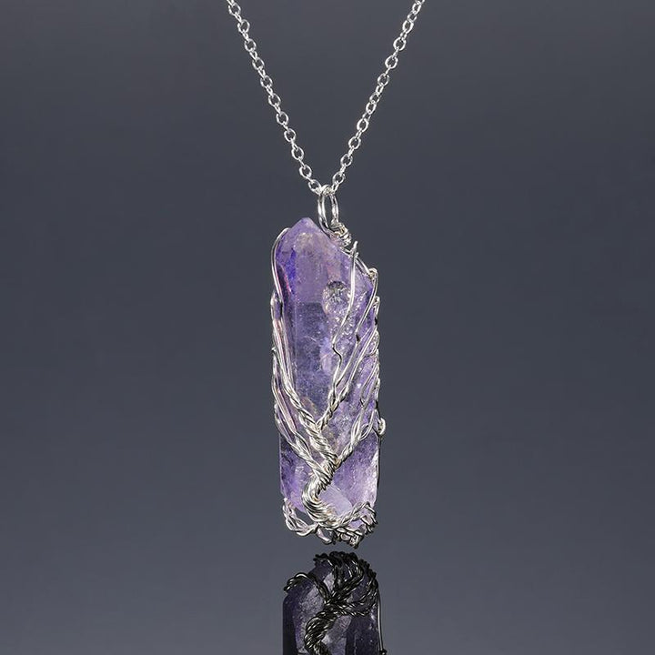 Tree of Life Crystal Stone Necklace