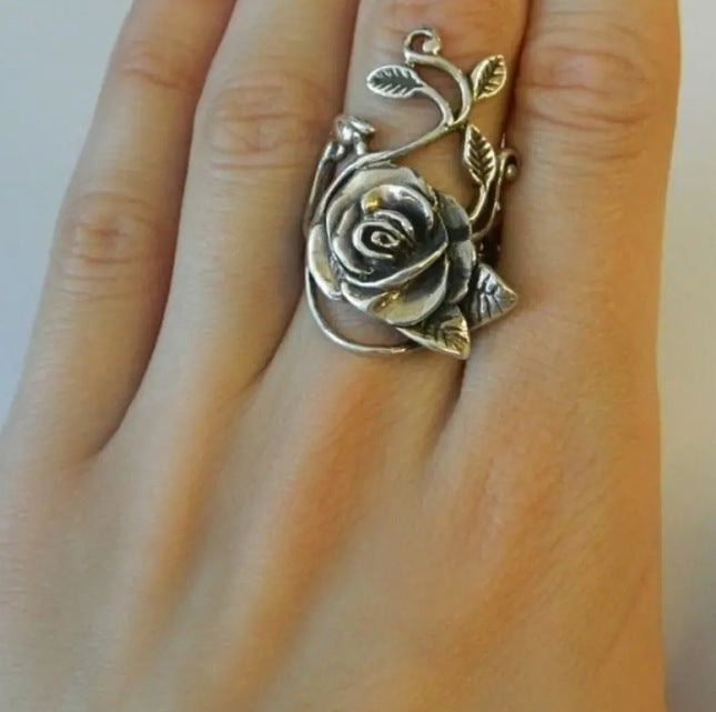 Retro Rose Branches Rings