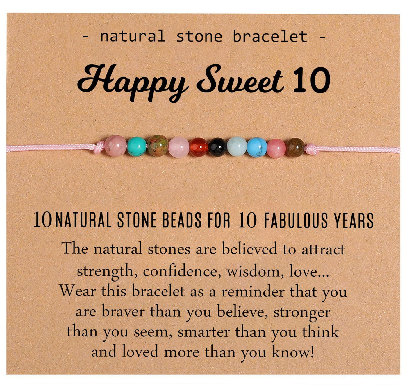 Natural Healing Crystal Birthday Bracelet Gifts