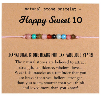Natural Healing Crystal Birthday Bracelet Gifts