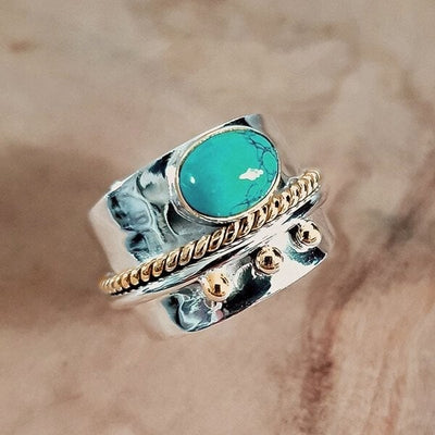 🔥Last Day 49% OFF🎁Turquoise Wide Band Ring