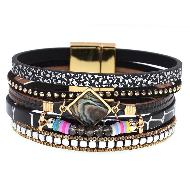 Zircon  Leather Bracelets