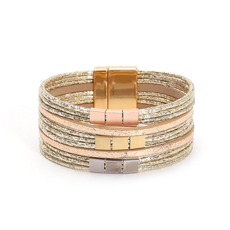Magnetic Buckle Wide Bracelet