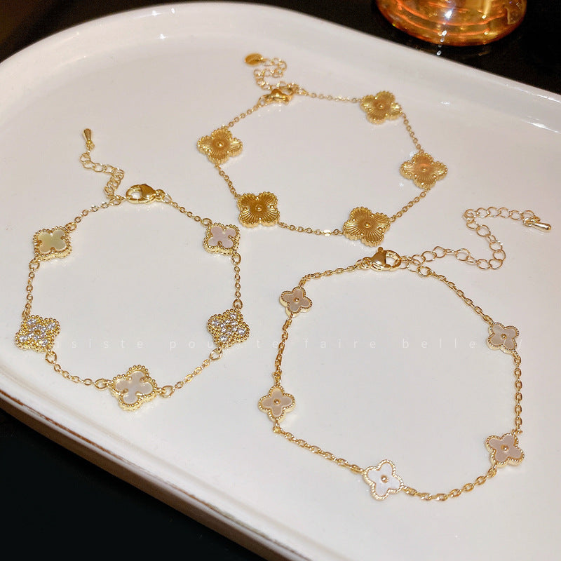 Zircon Flower Bracelet