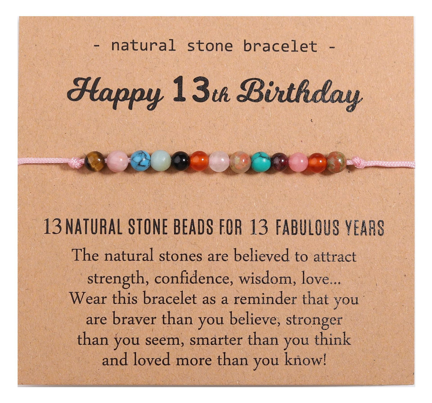 Natural Healing Crystal Birthday Bracelet Gifts