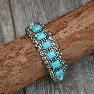 Turquoise lace opening bracelet